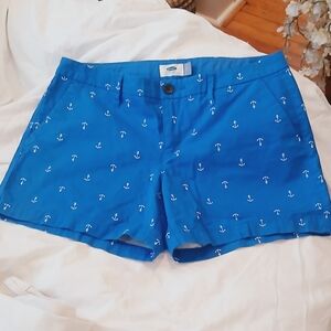Old Navy Blue Anchor Pattern  Chino Shorts